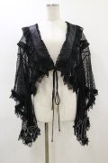 Qutie Frash / レース着物カーデ  黒 H-26-02-25-1011-QU-TO-KB-ZH