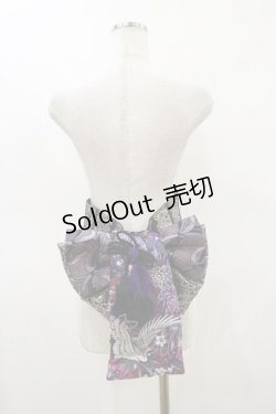 画像2: Qutie Frash / リボン帯コルセット  黒×紫 H-26-02-25-1002-QU-TO-KB-ZH