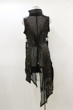 画像2: Qutie Frash / チャイナロングベスト  黒 H-26-02-25-1013-QU-TO-KB-ZH