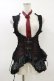 画像1: Qutie Frash / コルセットビスチェ  黒×赤 H-26-02-25-1014-QU-TO-KB-ZH (1)