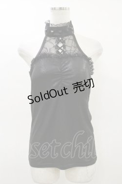 画像1: Qutie Frash / ホルターキャミ  黒 H-26-02-25-1019-QU-TO-KB-ZH