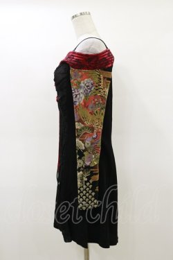 画像3: Qutie Frash / 柄切替オフショルカーデ  黒×赤 H-26-02-25-1021-QU-TO-KB-ZH