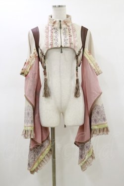 画像1: Ozz oneste / 着物袖ショートジャケット  ピンクベージュ H-26-02-25-1024-OO-JA-KB-ZH