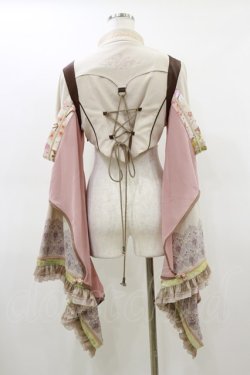 画像2: Ozz oneste / 着物袖ショートジャケット  ピンクベージュ H-26-02-25-1024-OO-JA-KB-ZH