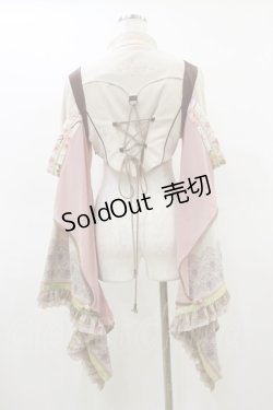 画像2: Ozz oneste / 着物袖ショートジャケット  ピンクベージュ H-26-02-25-1024-OO-JA-KB-ZH