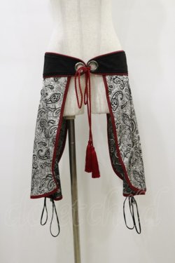 画像1: Qutie Frash / 2022-黒炎-ラップスカート  黒 H-26-02-25-1030-QU-JA-KB-ZH