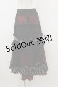 Qutie Frash / マーメイドスカート  黒×赤 H-26-02-25-1032-QU-SK-KB-ZH