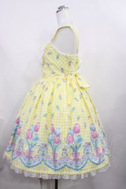 画像2: Angelic Pretty / Tulip Bouquetジャンパースカート Free イエロー H-26-02-25-005-AP-OP-NS-ZH