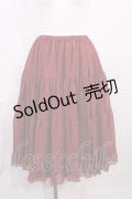 Victorian maiden / ボリュームシフォンペチコートスカート Free ボルドー H-26-02-25-012-CL-SK-NS-ZH