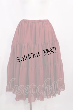画像1: Victorian maiden / ボリュームシフォンペチコートスカート Free ボルドー H-26-02-25-012-CL-SK-NS-ZH