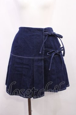 画像1: merry jenny / デニムリボンプリーツミニスカート Free インディゴ H-26-02-25-013-LO-SK-NS-ZH