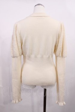 画像2: Kurumi Collaboration / 袖フェザーニットプルオーバー L オフ H-26-02-25-018-EL-TO-NS-ZH