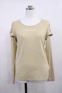 画像1: PINK HOUSE CHELSEA / ロゴプリントプルオーバー M ゴールド H-26-02-25-019-EL-TS-NS-ZH