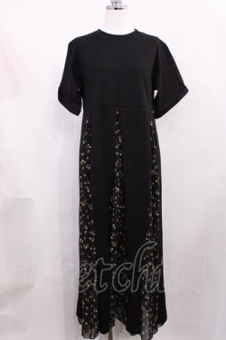 画像1: jouetie / アシメブロッキングカットワンピース Free ブラック H-26-02-25-020-EL-OP-NS-ZH