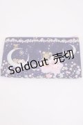 BABY,THE STARS SHINE BRIGHT / くみゃちゃんのキラキラMilky Way柄ミニポーチ  ネイビー H-26-02-25-034-BA-ZA-NS-ZH