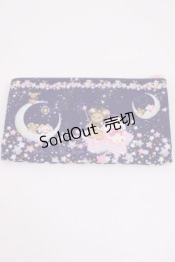 画像1: BABY,THE STARS SHINE BRIGHT / くみゃちゃんのキラキラMilky Way柄ミニポーチ  ネイビー H-26-02-25-034-BA-ZA-NS-ZH