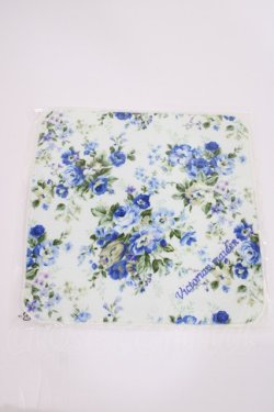 画像1: Victorian maiden / タオルハンカチ  ブルー H-26-02-25-036-CL-ZA-NS-ZH