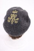 m petit by misako / ロゴ刺繍入りバスクベレー  グレー H-26-02-25-042-LO-AC-NS-ZH