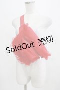 Candy Stripper / OVERLAPPED FRILL WAIST BAG  レッド H-26-02-27-028-PU-BG-KB-ZH