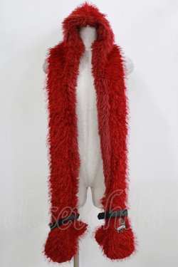 画像1: QOOZA / 「ディズニーツイステッドワンダーランド」ファーハット[HEARTSLABYUL]  レッド H-26-02-27-029-PU-AC-KB-ZH