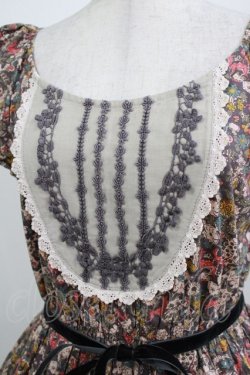 画像5: Jane Marple / メルヘンプリントのスモックワンピース  グレー H-26-02-27-003-JM-OP-KB-ZH