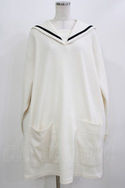 画像1: Candy Stripper / BIG SAILOR WAFFLE ワンピース  アイボリー H-26-02-27-004-PU-OP-KB-ZH