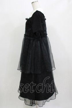 画像2: Candy Stripper / SHEER SHIRRING DRESS  ブラック H-26-02-27-001-PU-OP-KB-ZH
