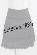 MILK / レースラインスカート  グレー×ブラック H-26-02-27-007-ML-SK-KB-ZH
