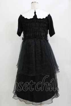 画像3: Candy Stripper / SHEER SHIRRING DRESS  ブラック H-26-02-27-001-PU-OP-KB-ZH