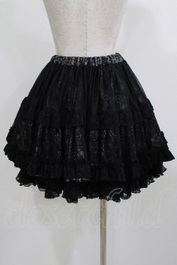 画像3: FRILL / プリントフリルレーススカート  黒 H-26-02-27-010-HN-SK-AK-ZH