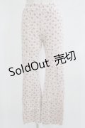 Candy Stripper / TINY FLOWER WAFFLE PANTS  ピンク H-26-02-27-011-PU-PA-KB-ZH