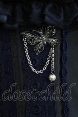 画像4: MR corset / サテンフリルコルセット  紺 H-26-02-27-013-PU-ZA-AK-ZH