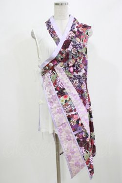 画像1: Qutie Frash / インナーチュニック FREE 白×紫 H-26-02-27-015-QU-TO-KB-ZH