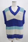 画像1: Candy Stripper / MULTI BORDER KNIT VEST  BLUE MIX H-26-02-27-023-PU-TO-KB-ZH (1)