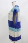 画像2: Candy Stripper / MULTI BORDER KNIT VEST  BLUE MIX H-26-02-27-023-PU-TO-KB-ZH (2)