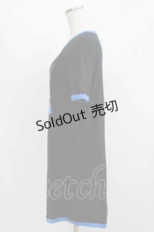 画像2: Candy Stripper / BALLOON KITTY ONE-PIECE  BLACK×BLUE H-26-02-27-024-PU-OP-KB-ZH (2)