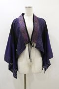 Qutie Frash / 着物ボレロ  黒×紫 H-26-03-01-001-QU-TO-KB-ZH