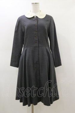 画像1: Jane Marple / カラーストライプワンピース M グレー H-26-03-01-031-JM-OP-KB-ZH