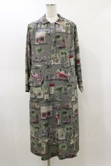 Jane Marple Dans Le Salon / Soiree a Parisワーキングドレス M グレー H-26-03-01-032-JM-OP-KB-ZH