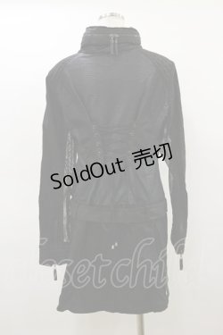 画像2: Qutie Frash / ミリタリージャケットワンピース L 黒 H-26-03-01-034-QU-OP-KB-ZH