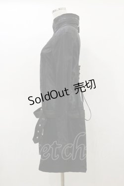 画像3: Qutie Frash / ミリタリージャケットワンピース L 黒 H-26-03-01-034-QU-OP-KB-ZH