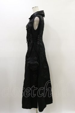 画像3: Qutie Frash / ミリタリーロングベスト  黒 H-26-03-01-004-QU-TO-KB-ZH