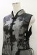 画像4: Qutie Frash / チャイナロングベスト  黒×グレー H-26-03-01-005-QU-TO-KB-ZH (4)