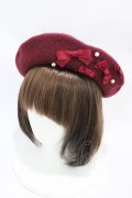 m petit by misako / AMミニリボンバスクベレー  ワイン H-26-03-01-1003-LO-AC-NS-ZH