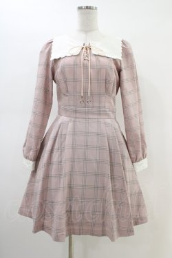 画像1: Secret Honey / チェックワンピース Free ピンク H-26-03-01-1027-CA-OP-NS-ZH