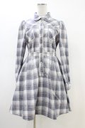 Secret Honey / チェックワンピース Free ブルー H-26-03-01-1031-CA-OP-NS-ZH