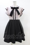 Rojita / ボウタイリボンラッフルシャツワンピース Free ピンク/ブラック H-26-03-01-1036-LO-OP-NS-ZH