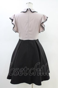 画像2: Rojita / ボウタイリボンラッフルシャツワンピース Free ピンク/ブラック H-26-03-01-1036-LO-OP-NS-ZH