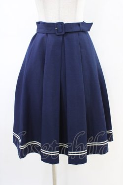 画像1: Fi.n.t / ライン使いマリンプリーツスカート Free NAVY H-26-03-01-1041-CA-SK-NS-ZH