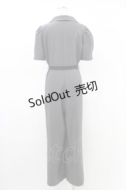 画像2: an another angelus / レトロ開衿オールインワン M BLACK×WH H-26-03-01-1046-CA-OP-NS-ZH